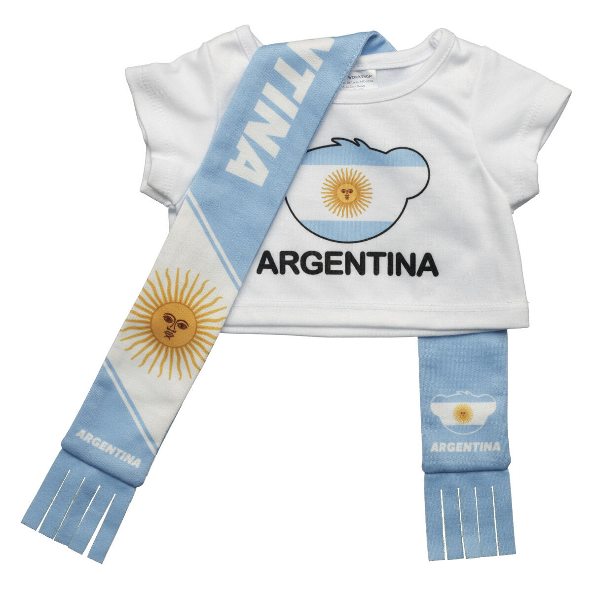 Argentina Scarf And T-Shirt Set