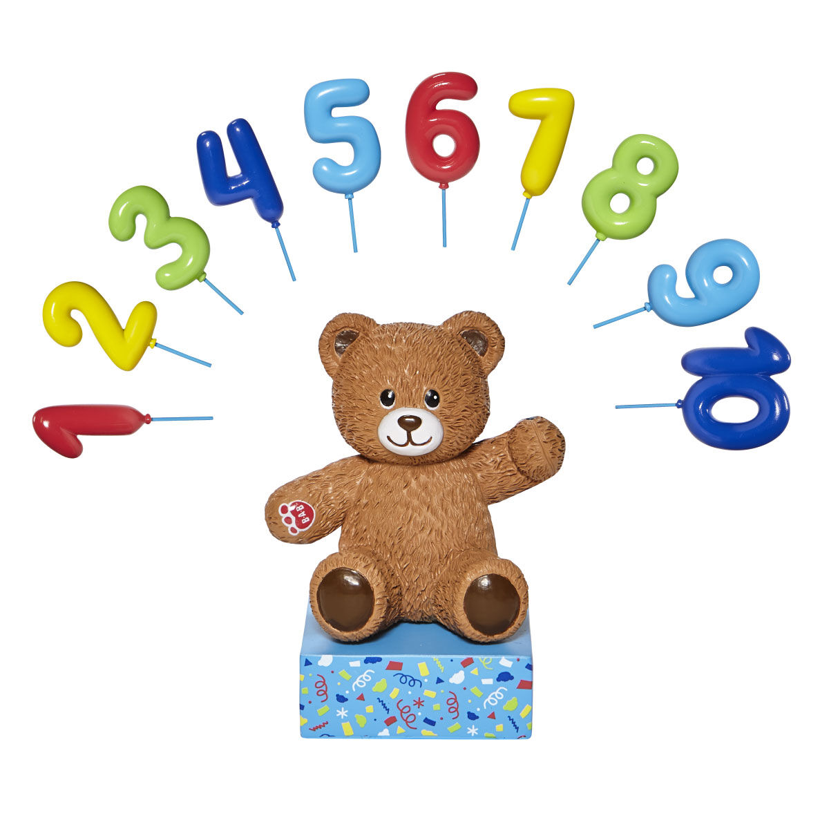 Build-A-Bear Brown Bear Base With Celebearate Balloon Inserts (1-10)