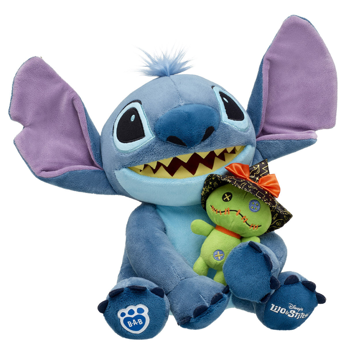 Disney Stitch Plush With Halloween Scrump