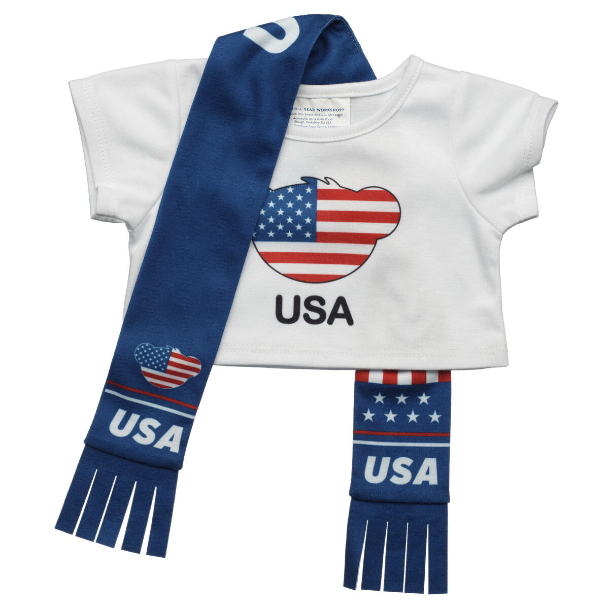 Usa Scarf And T-Shirt Set