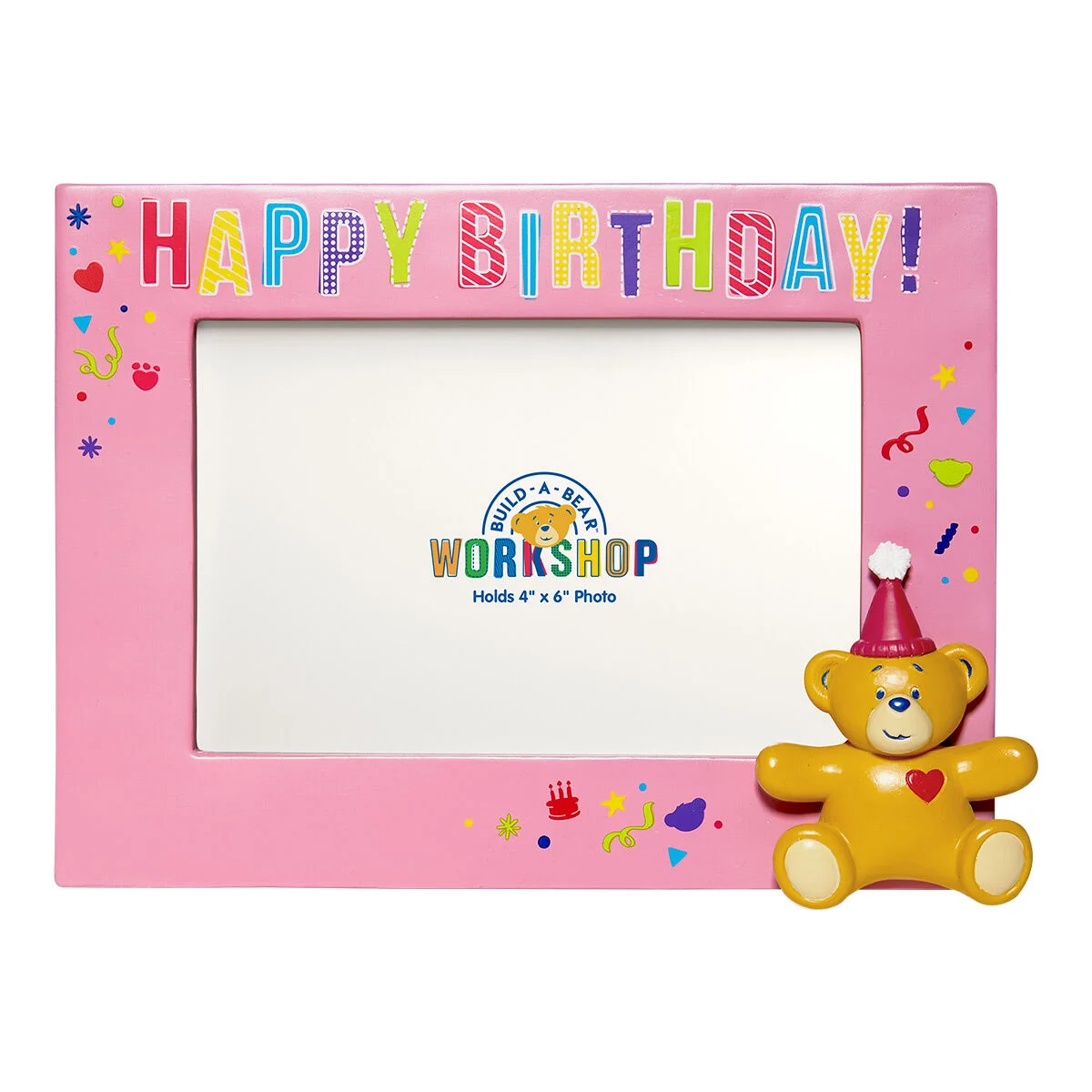 Build-A-Bear Happy Bearthday! Pink Photo Frame