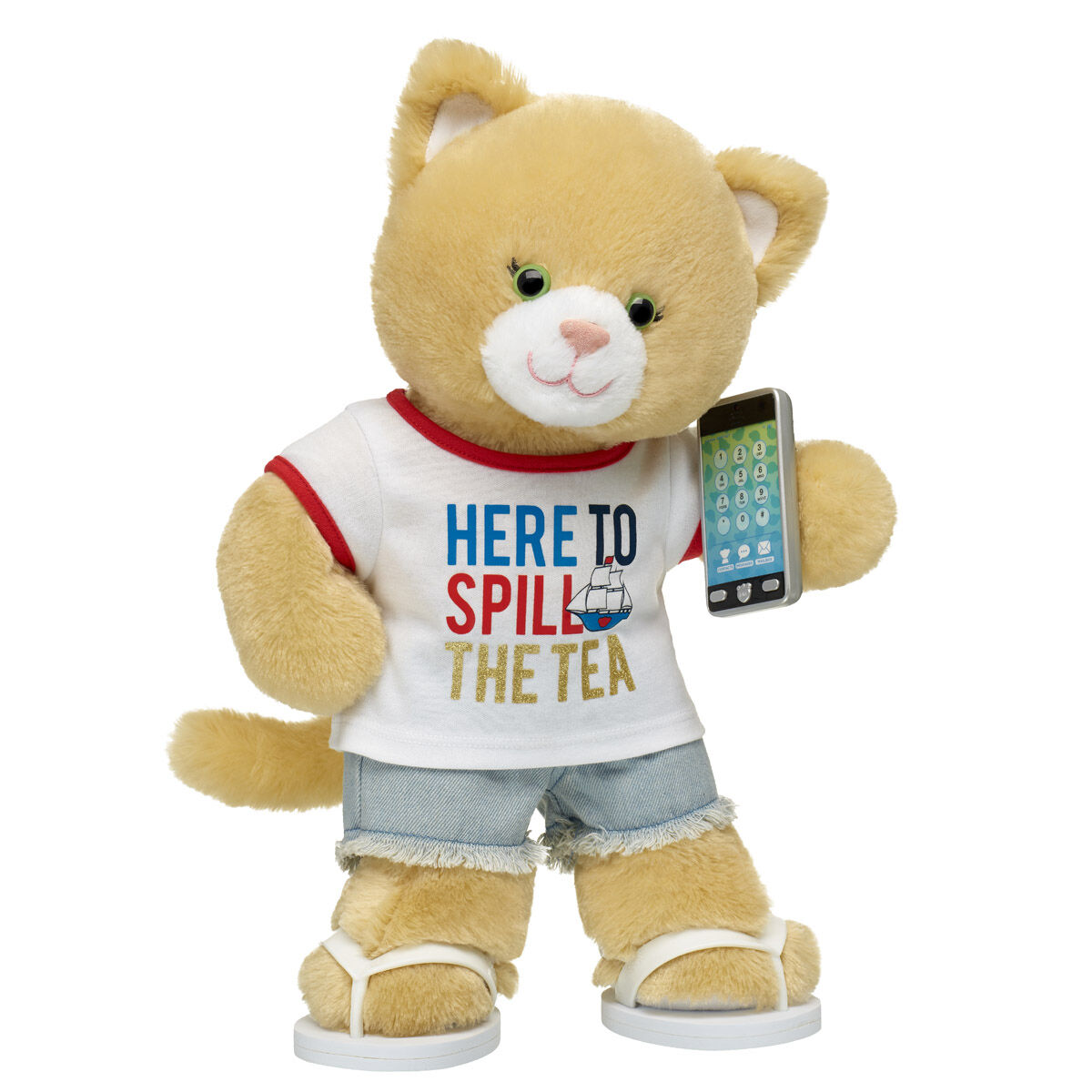 Jennifur Plush Cat Spill The Tea Gift Set