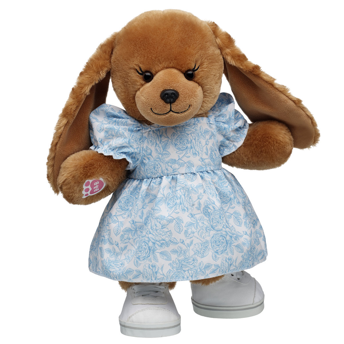 Barkleigh Dog Stuffed Animal Blue Floral Dress Gift Set