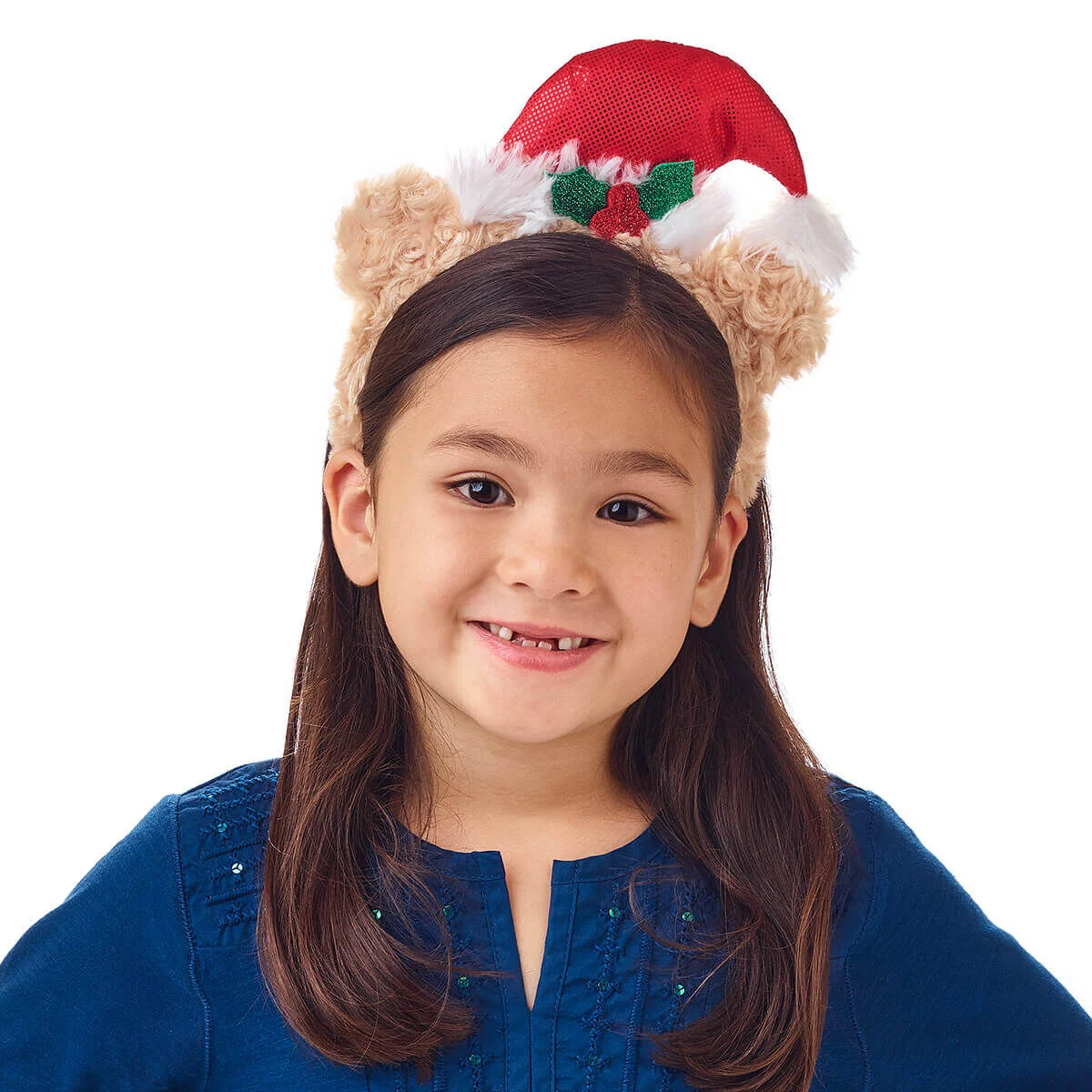 Santa Hat Bear Headband For Kids