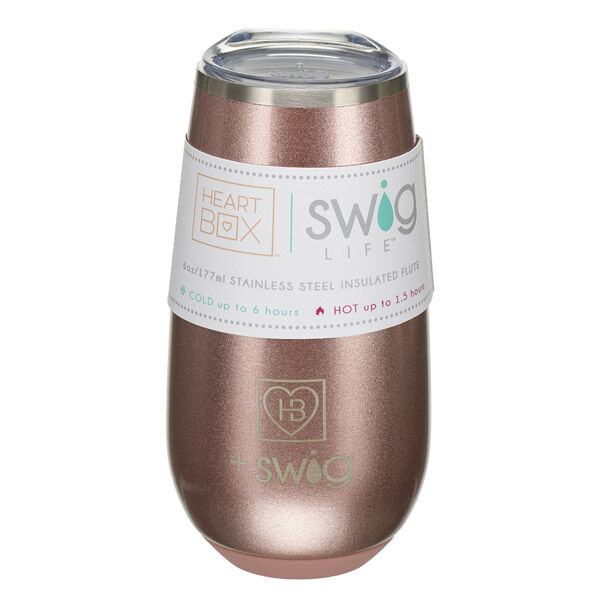 6 Oz. Heartbox X Swig Life Stemless Flute