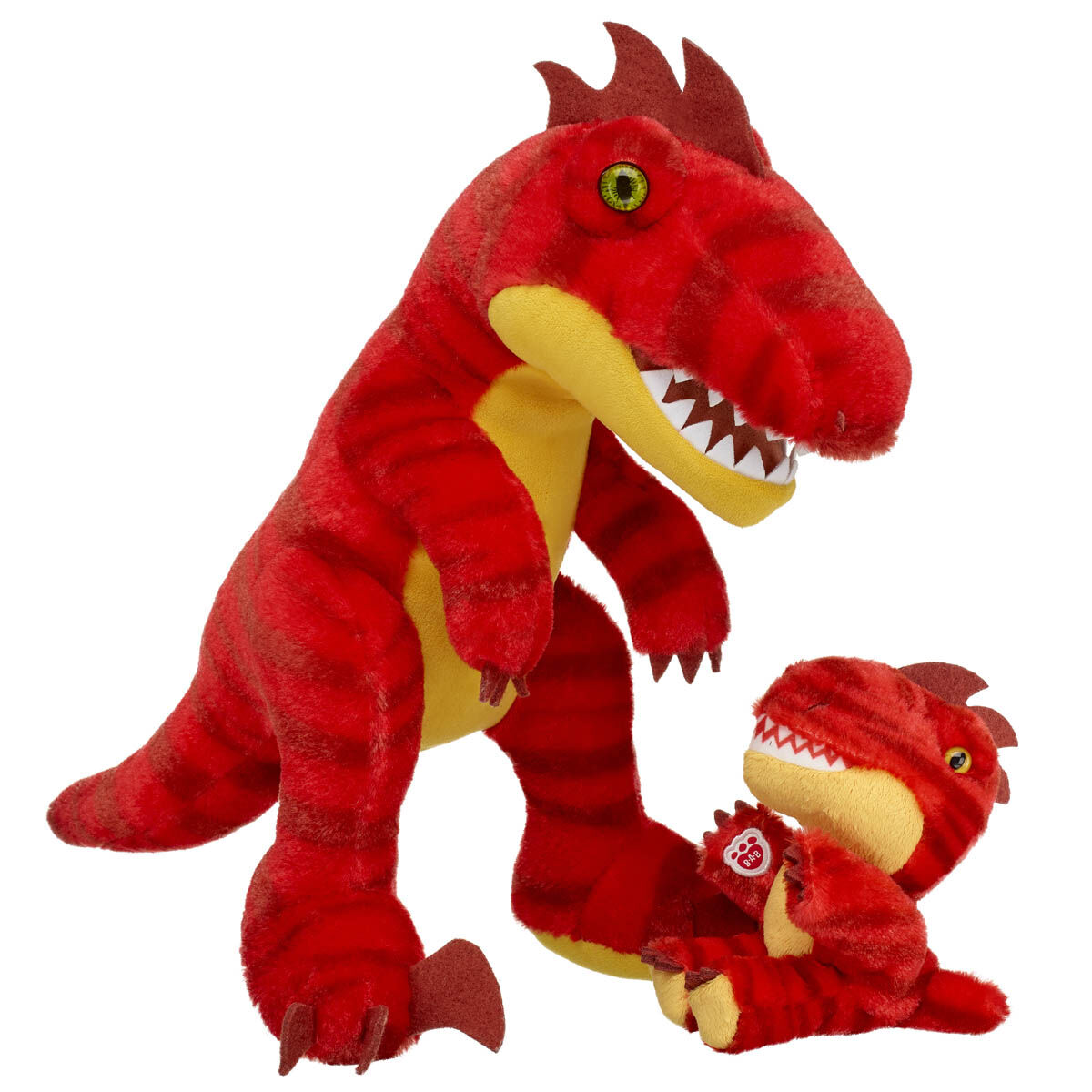 Red Raptor Stuffed Animal & Build-A-Bear Mini Beans Gift Set