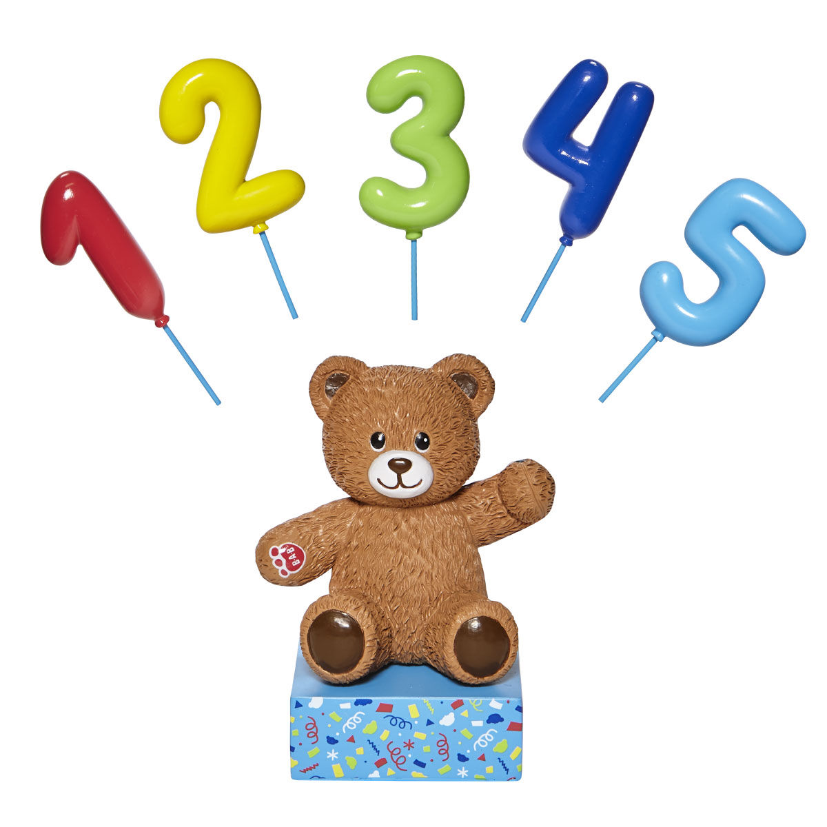 Build-A-Bear Brown Bear Base With Celebearate Balloon Inserts (1-5)