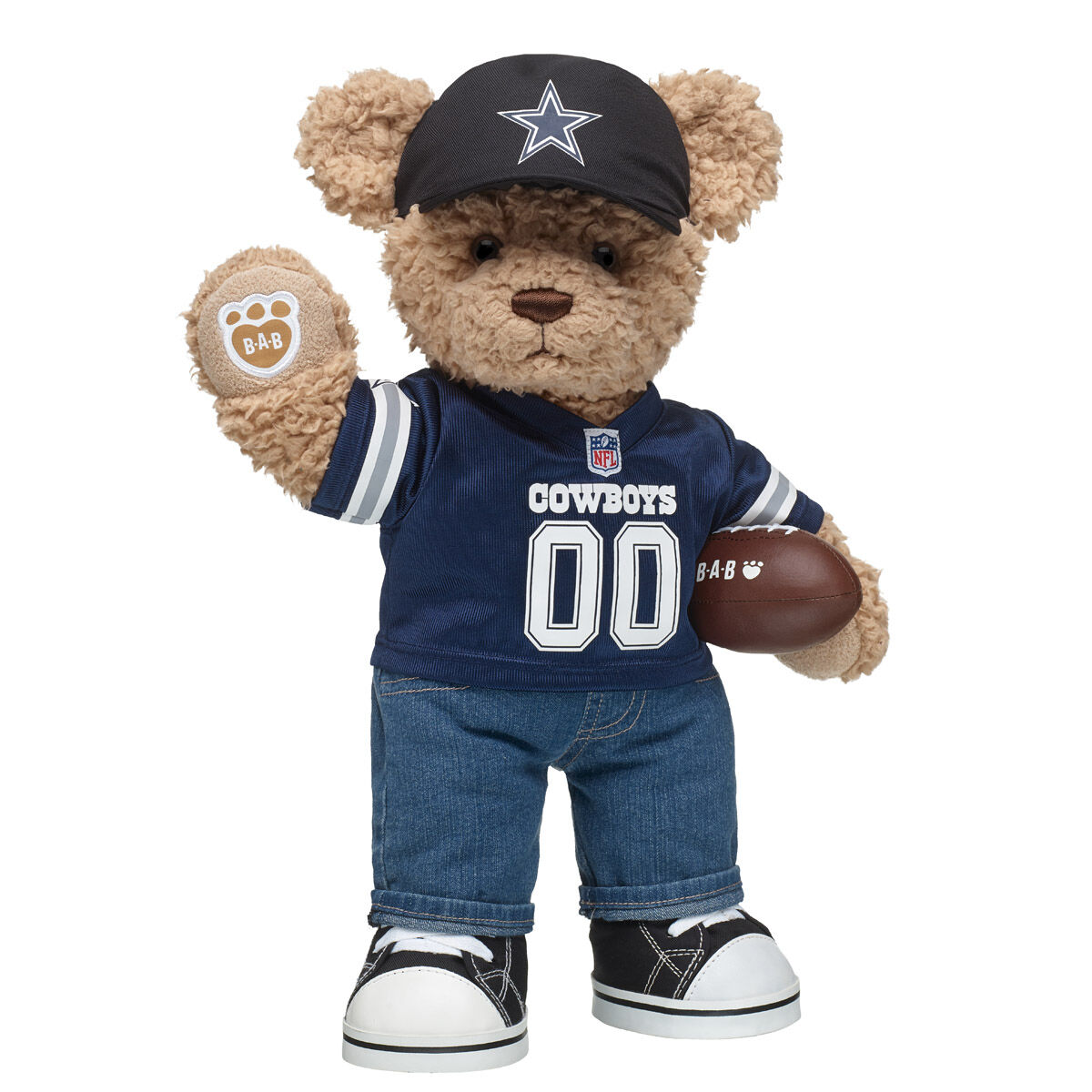 Timeless Teddy Bear Dallas Cowboys Gift Set With Football