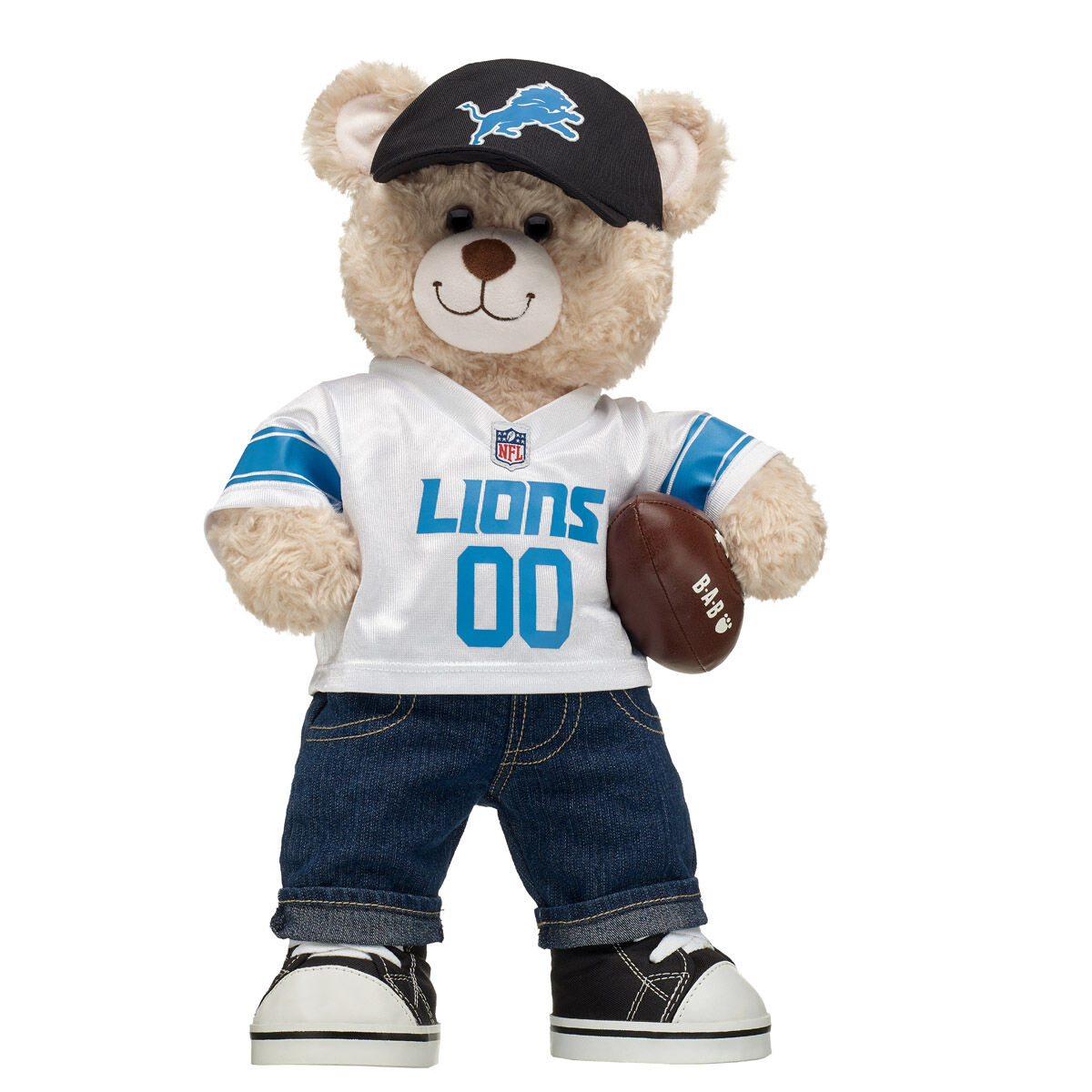 Happy Hugs Teddy Bear Detroit Lions Football Gift Set