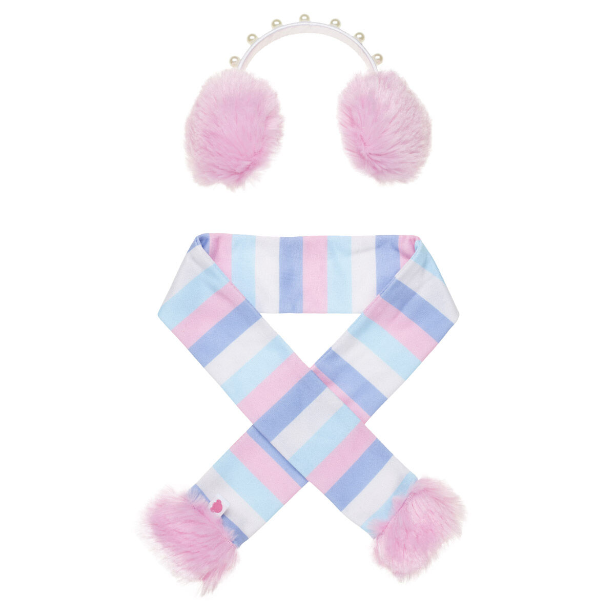 Pearl Earmuffs And Scarf Set