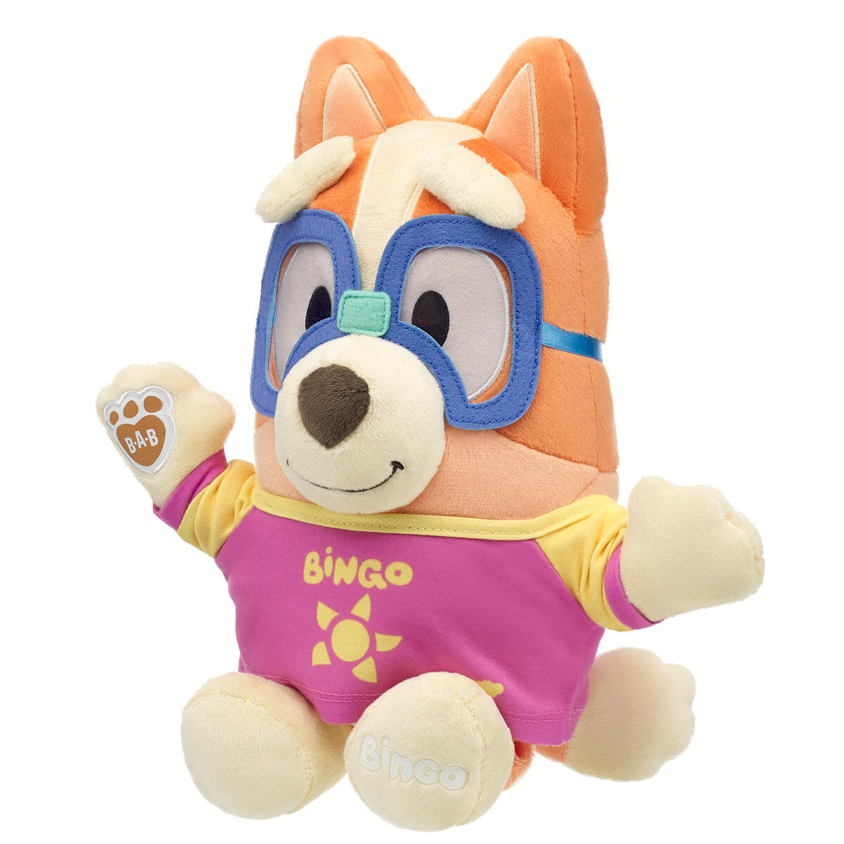 Bingo Plush With Swim Shirt And Goggle Set