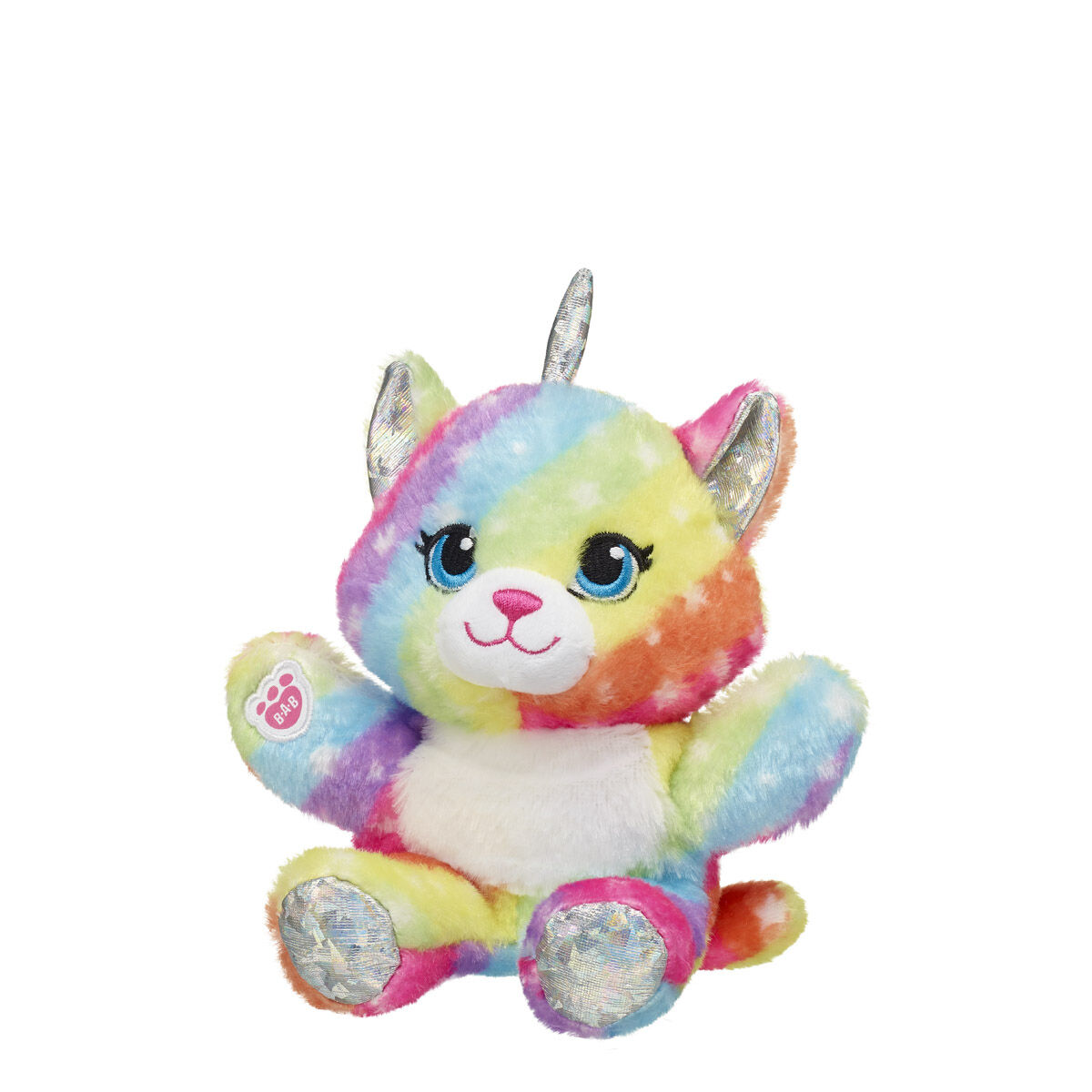 Build-A-Bear Mini Beans Rainbow Kittycorn Plush