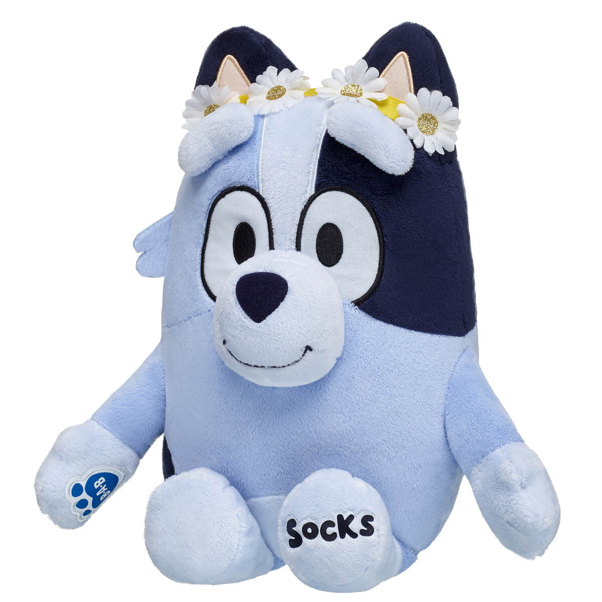 Socks Plush Puppy With Flower Crown