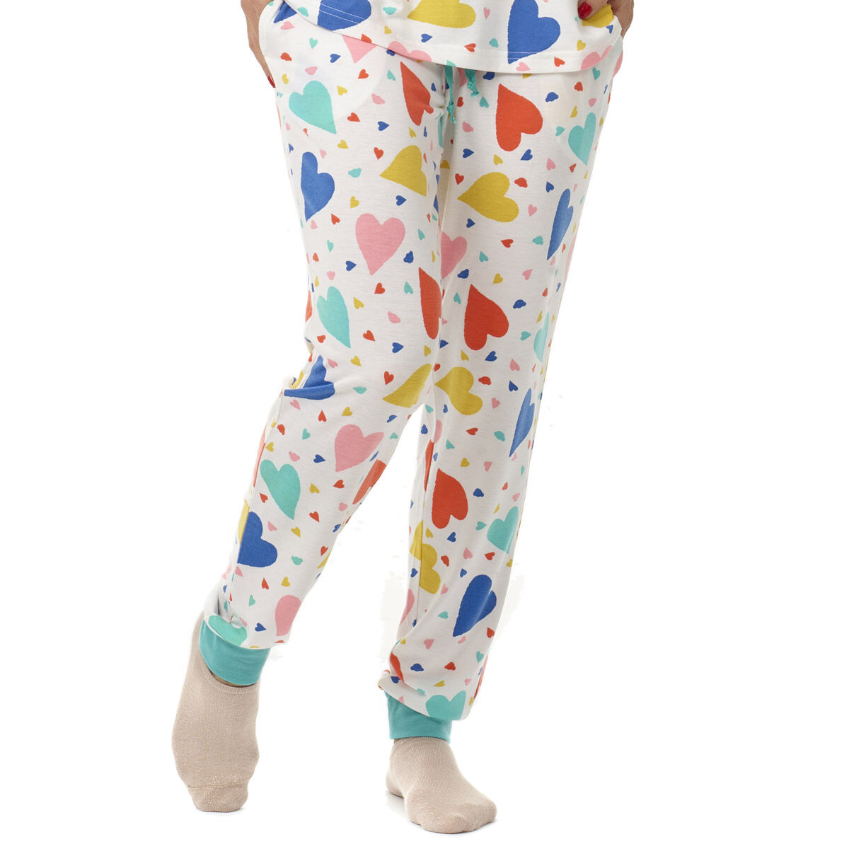 Build-A-Bear Pajama Shop Colorful Hearts Pj Pants - Adult