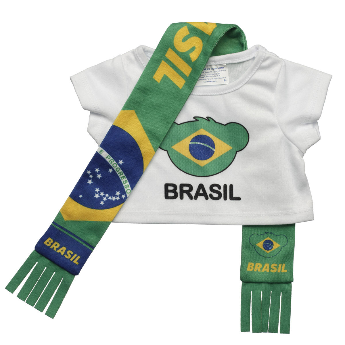 Brazil Scarf And T-Shirt Set