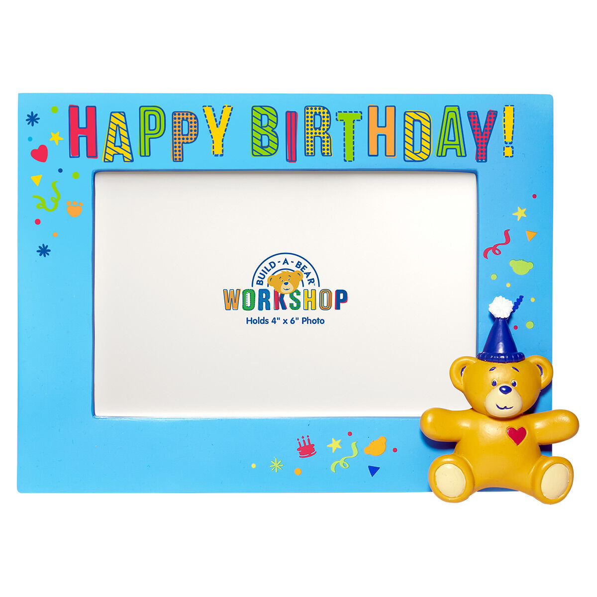 Build-A-Bear Happy Bearthday! Blue Photo Frame