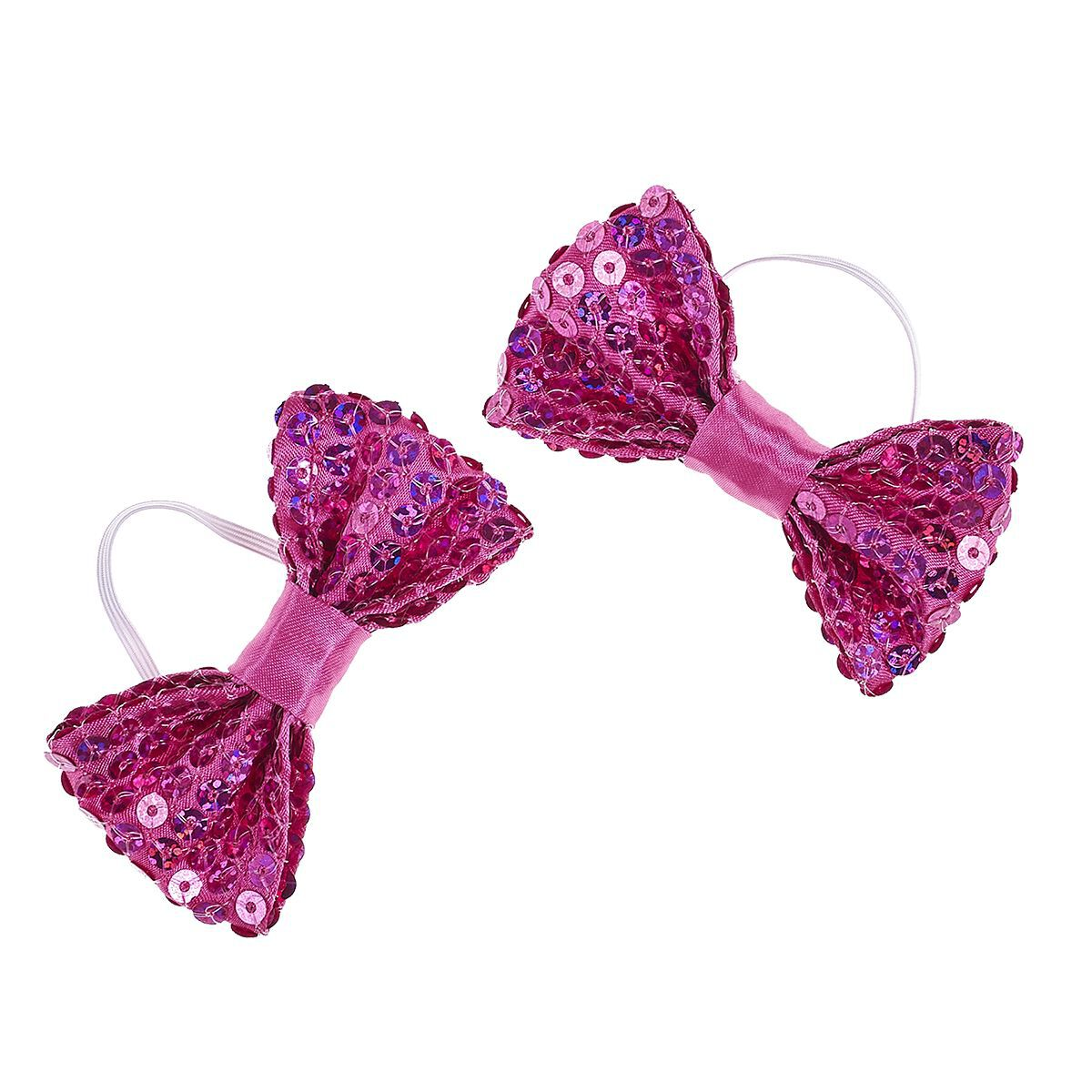 Fuchsia Sequin Bows 2 Pc.