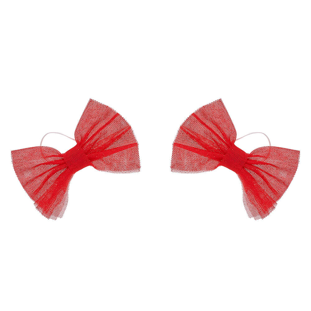 Red Sparkle Bows 2 Pc.