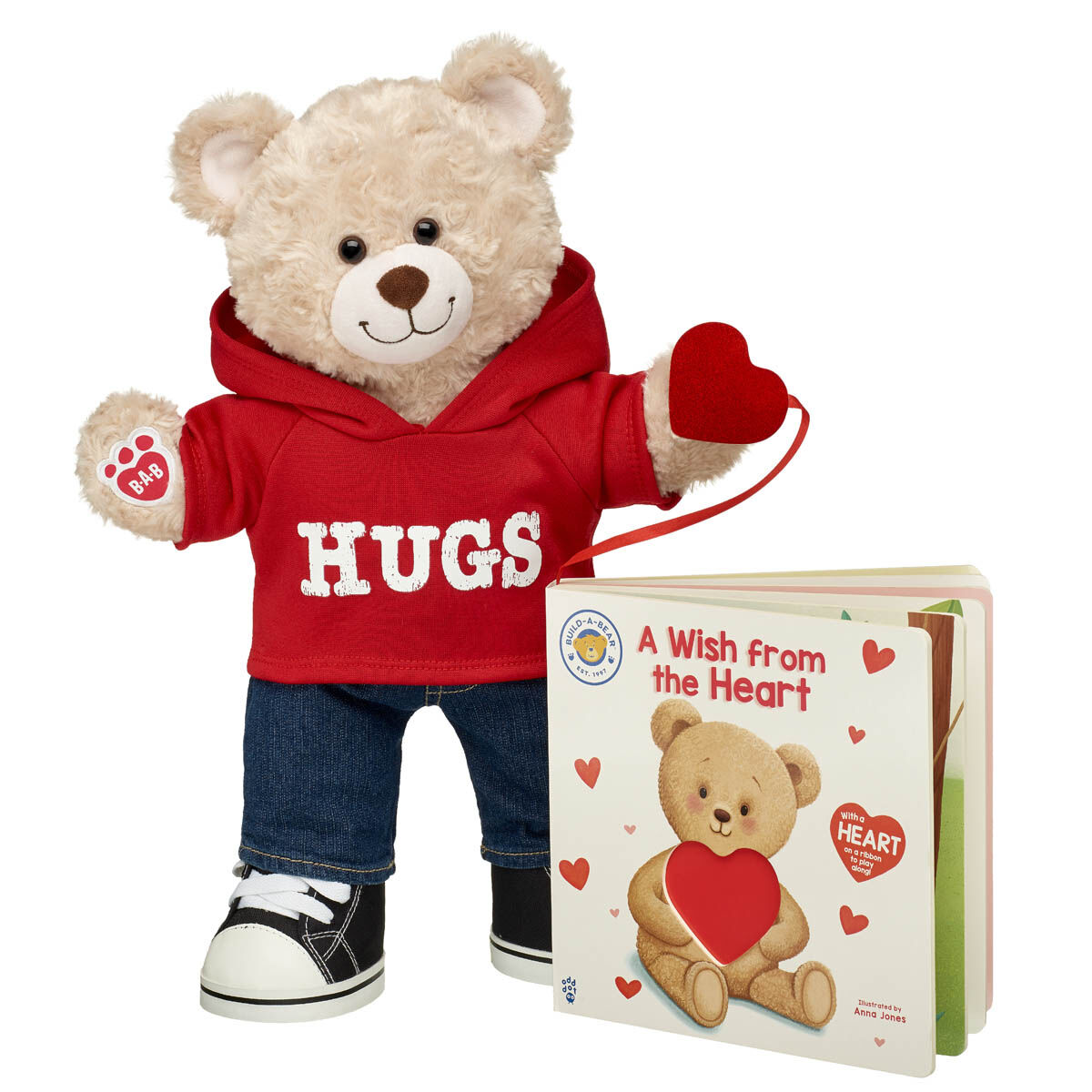 Happy Hugs Teddy Bear "A Wish From The Heart" Board Book Gift Set