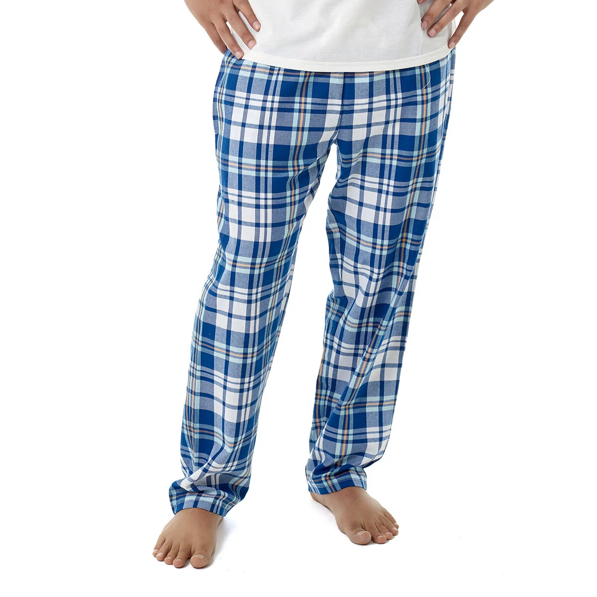 Build-A-Bear Pajama Shop Blue Plaid Pants - Adult