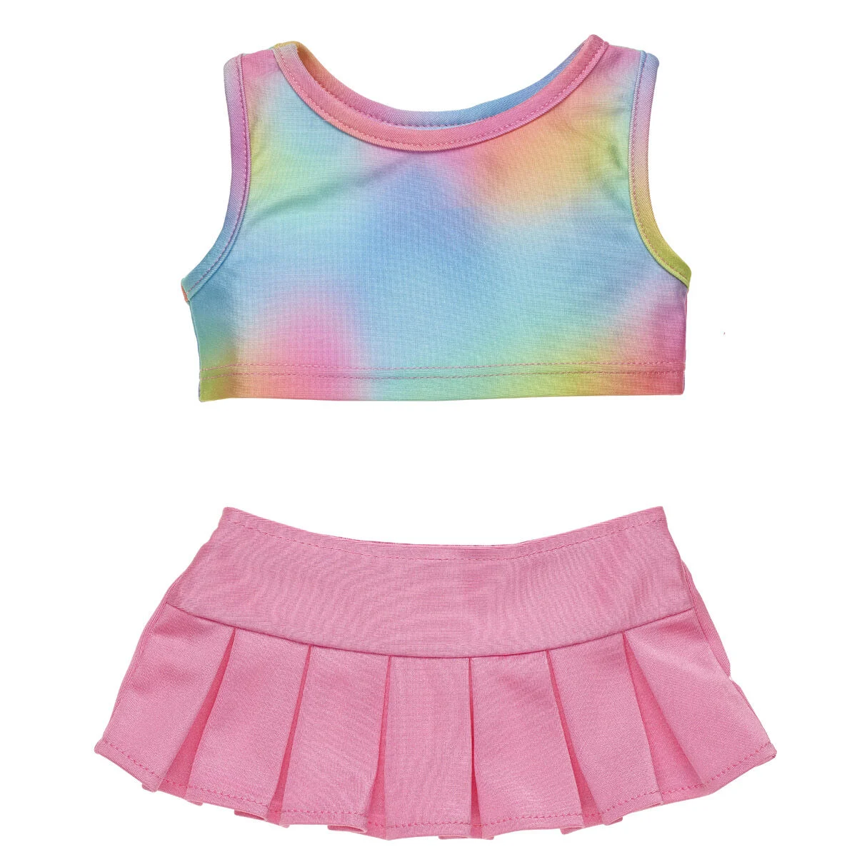 Tie-Dye Tank And Pink Skirt Set