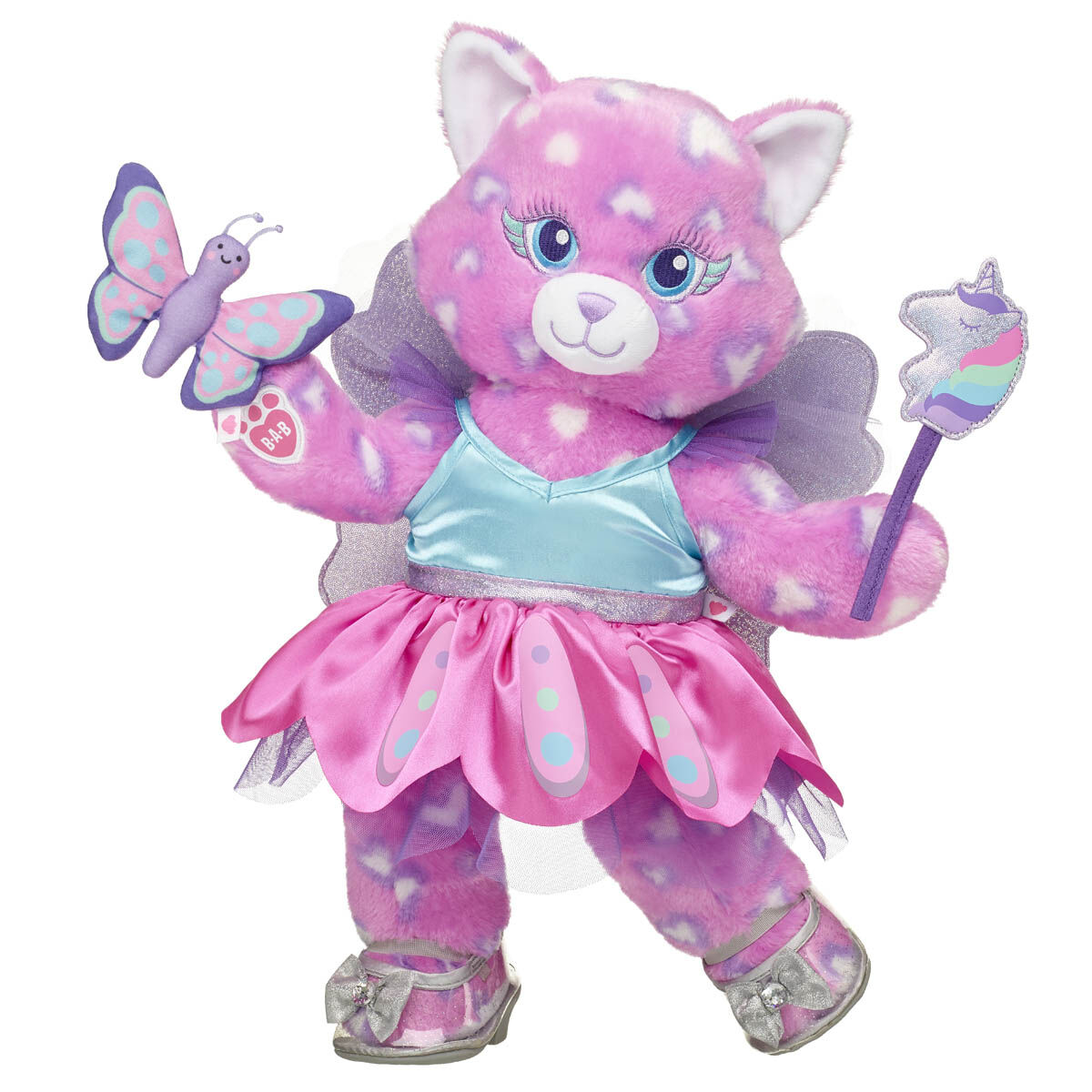 Beary Fairy Cat Stuffed Animal Unicorn Fairy Gift Set With Butterfly