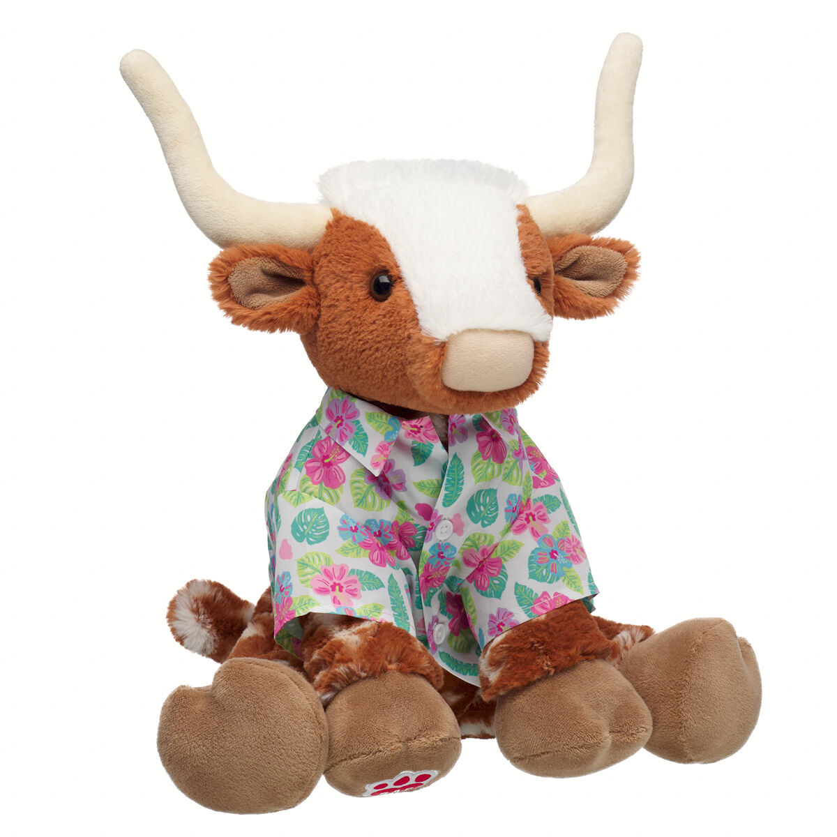 Longhorn Cow Stuffed Animal Tropical Gift Set