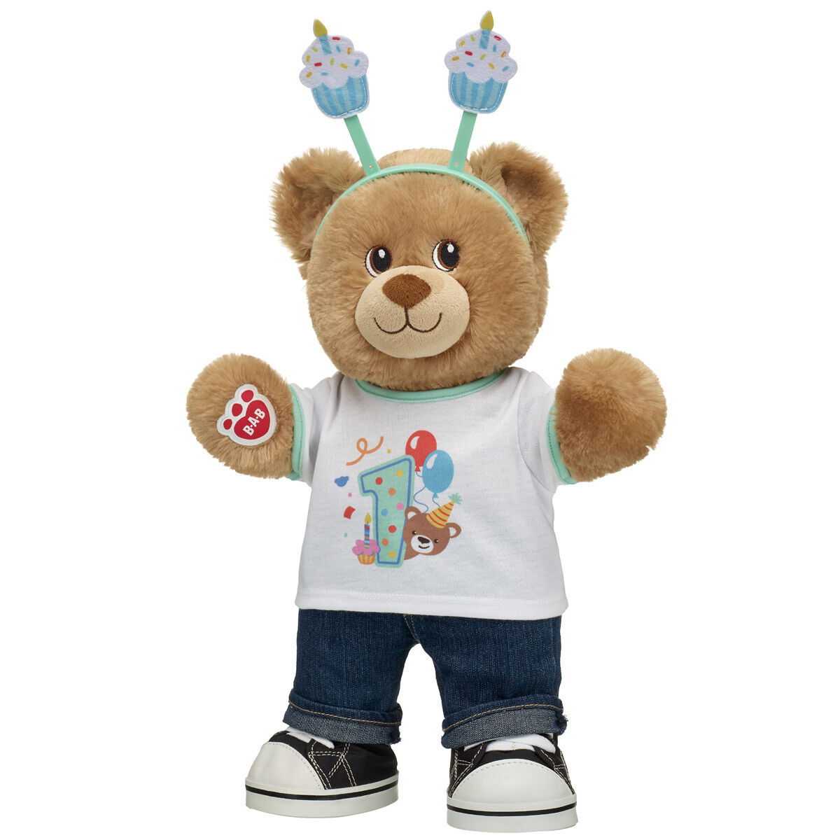 Lil' Cub Brownie Teddy Bear First Birthday Gift Set With Headband
