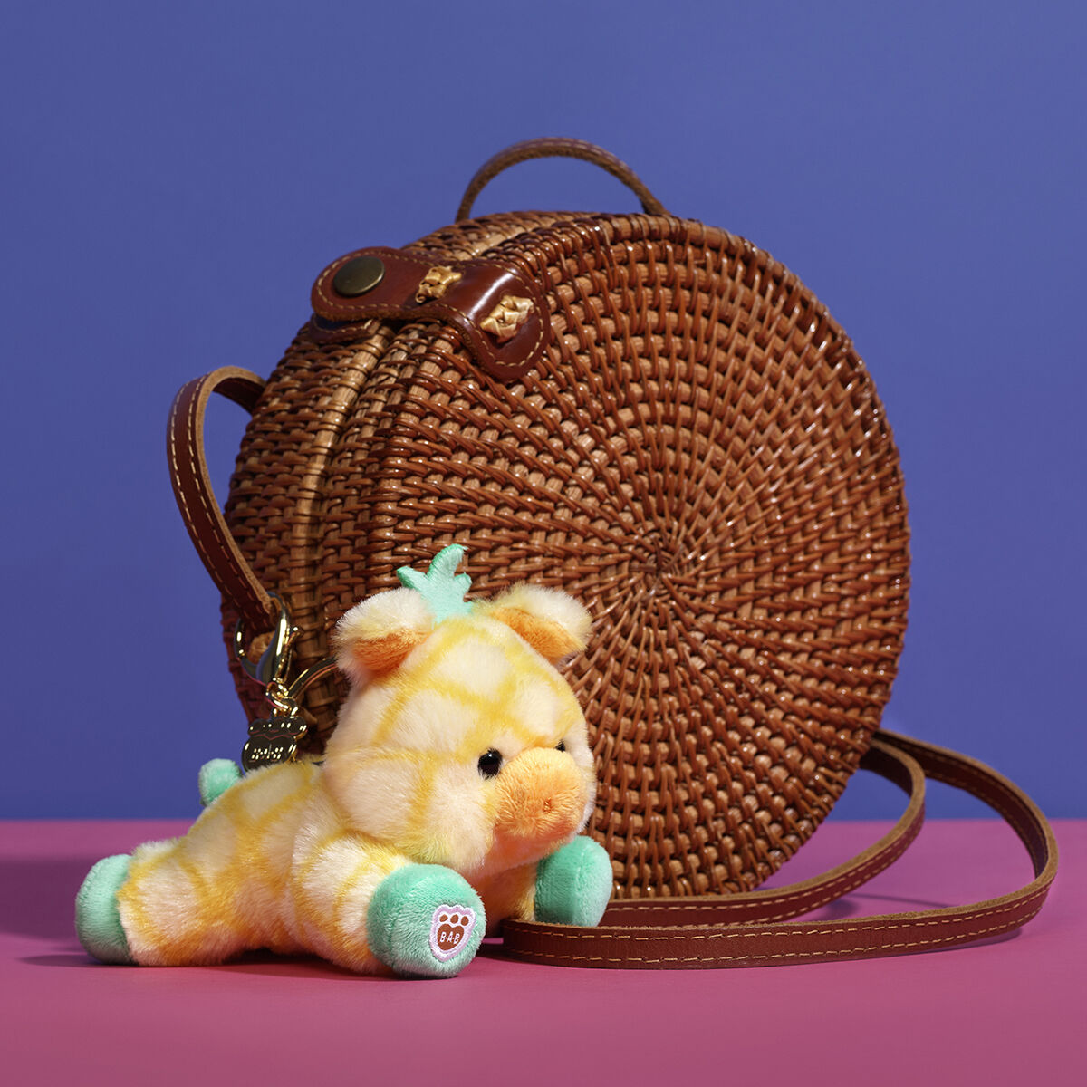 Pineapple Pig Bag Charm
