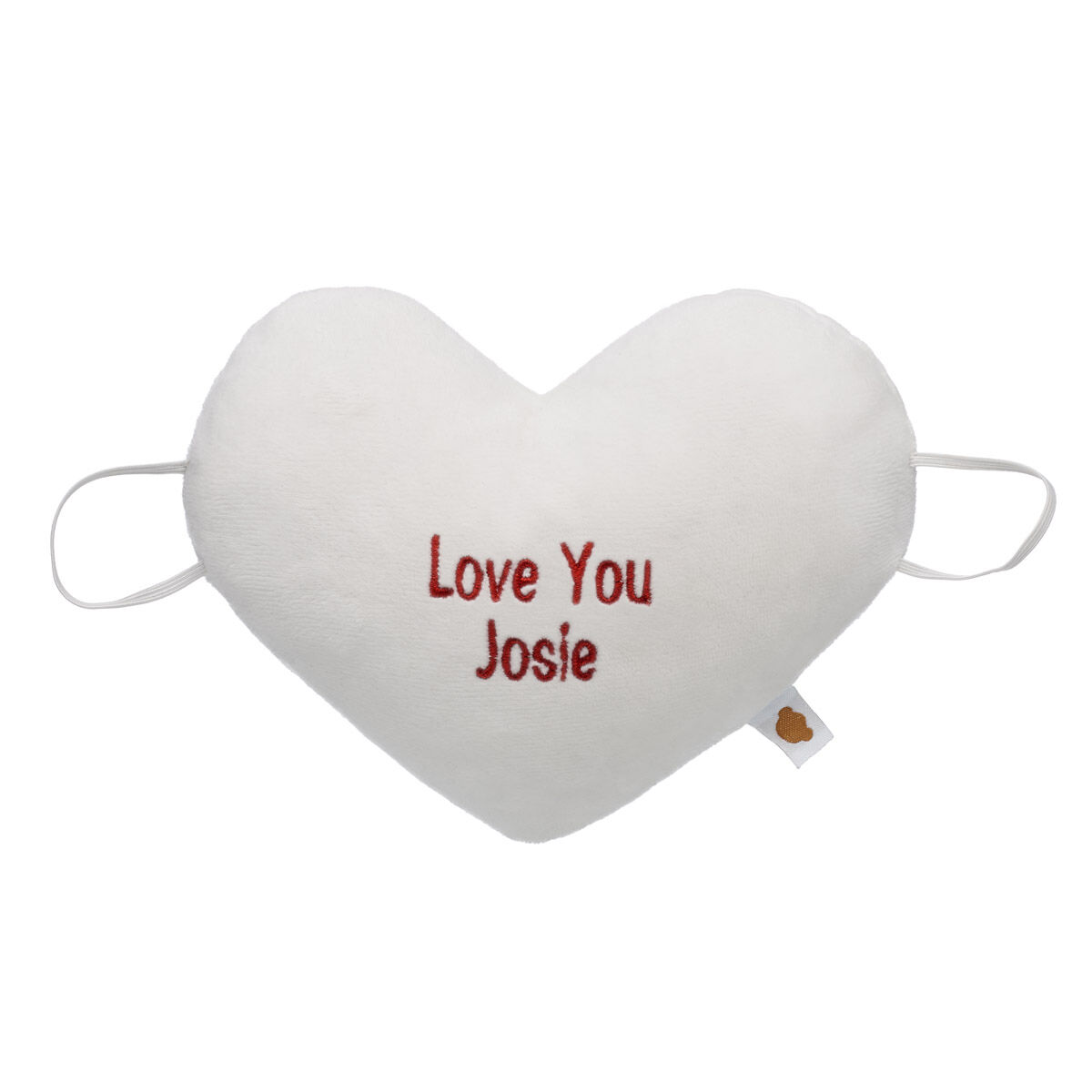 Personalized Embroidered Gifting White Heart Wristie