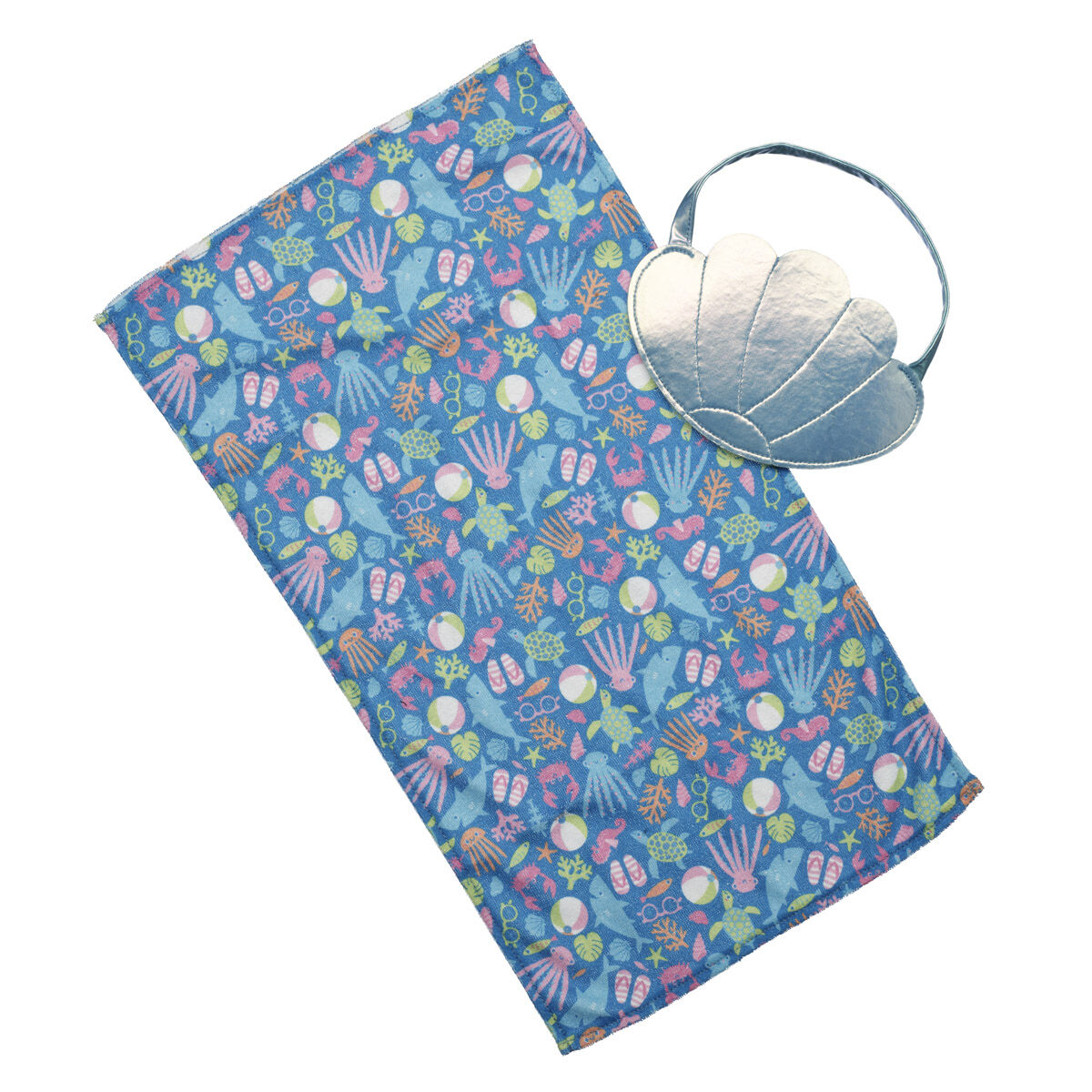 Seashell Tote And Beach Towel Set