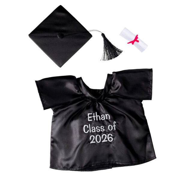 Personalized Embroidered Black Graduation Set 4 Pc
