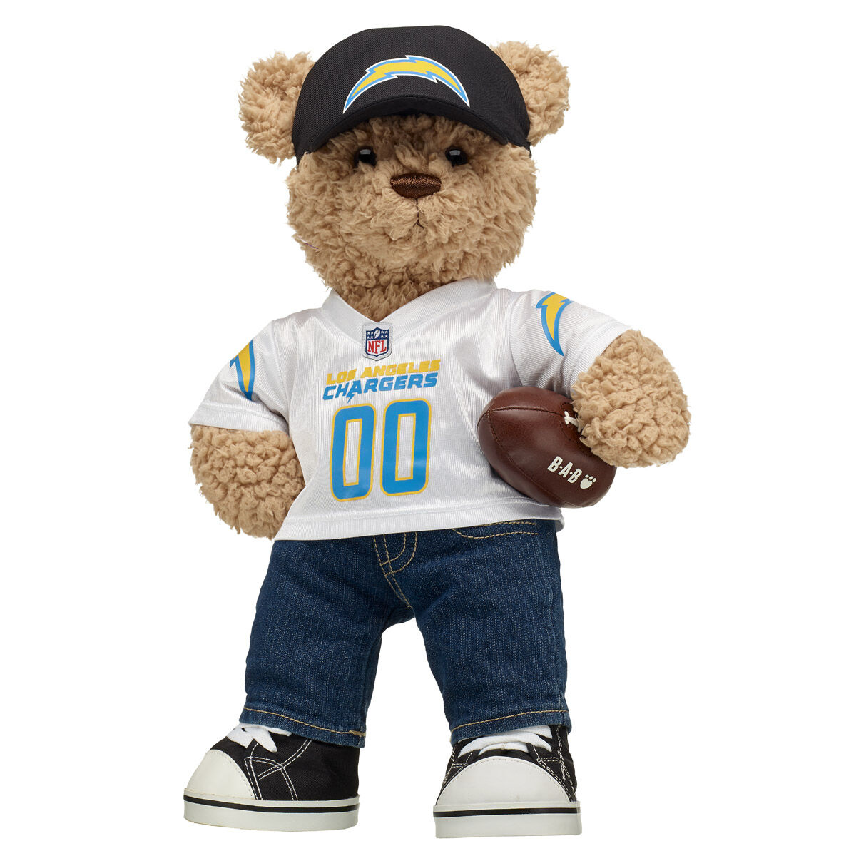 Timeless Teddy Bear Los Angeles Chargers Football Gift Set